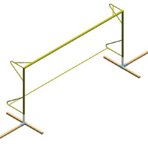 Poartă fotbal de plajă 5,5x2,2 m aluminiu